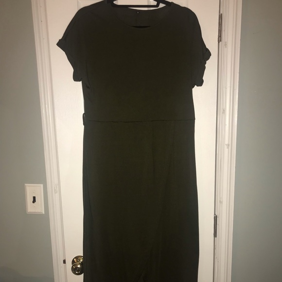 Dresses & Skirts - Sage wrap maxi dress, cotton.